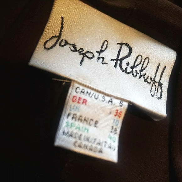 Vintage 1980's Joseph Ribkoff swing dress, twist front - Picture 7 of 11